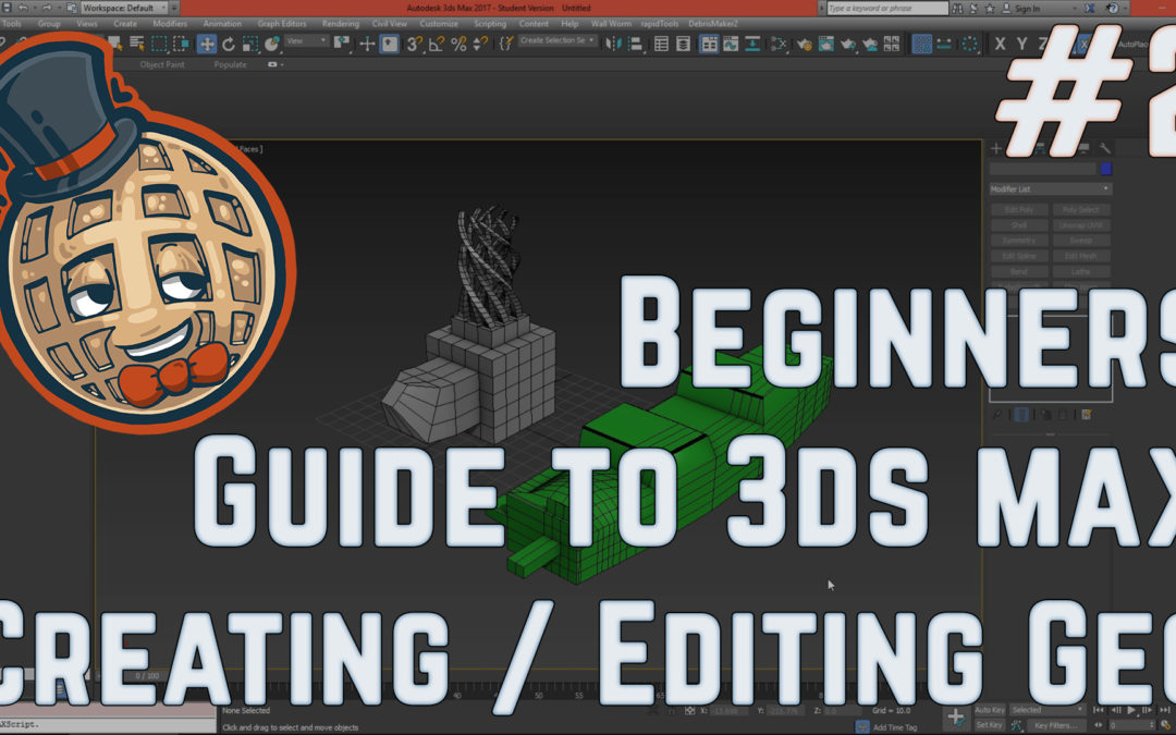 3dsmax Tutorial – Beginners Guide #2 – Creating and Editing Geometry