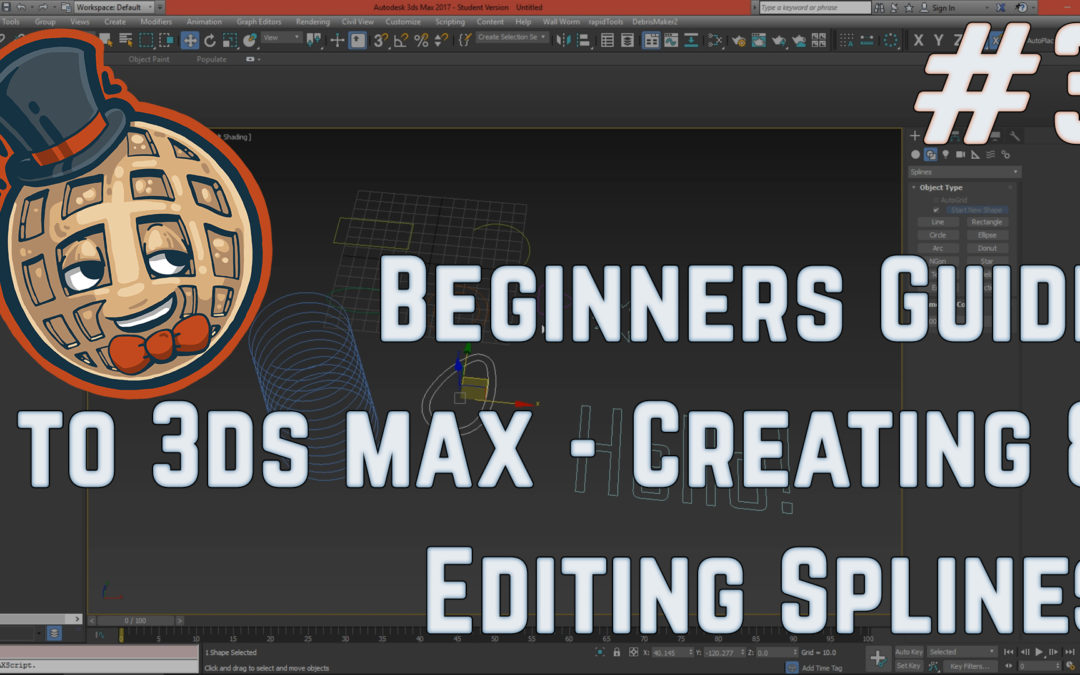 3dsmax Tutorial – Beginners Guide #3 – Creating and Editing Splines