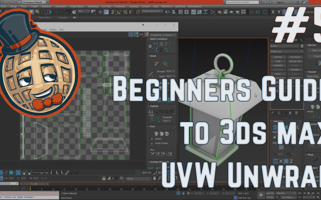 3dsmax Tutorial – Beginners Guide #5 – UVW Unwrap Modifier